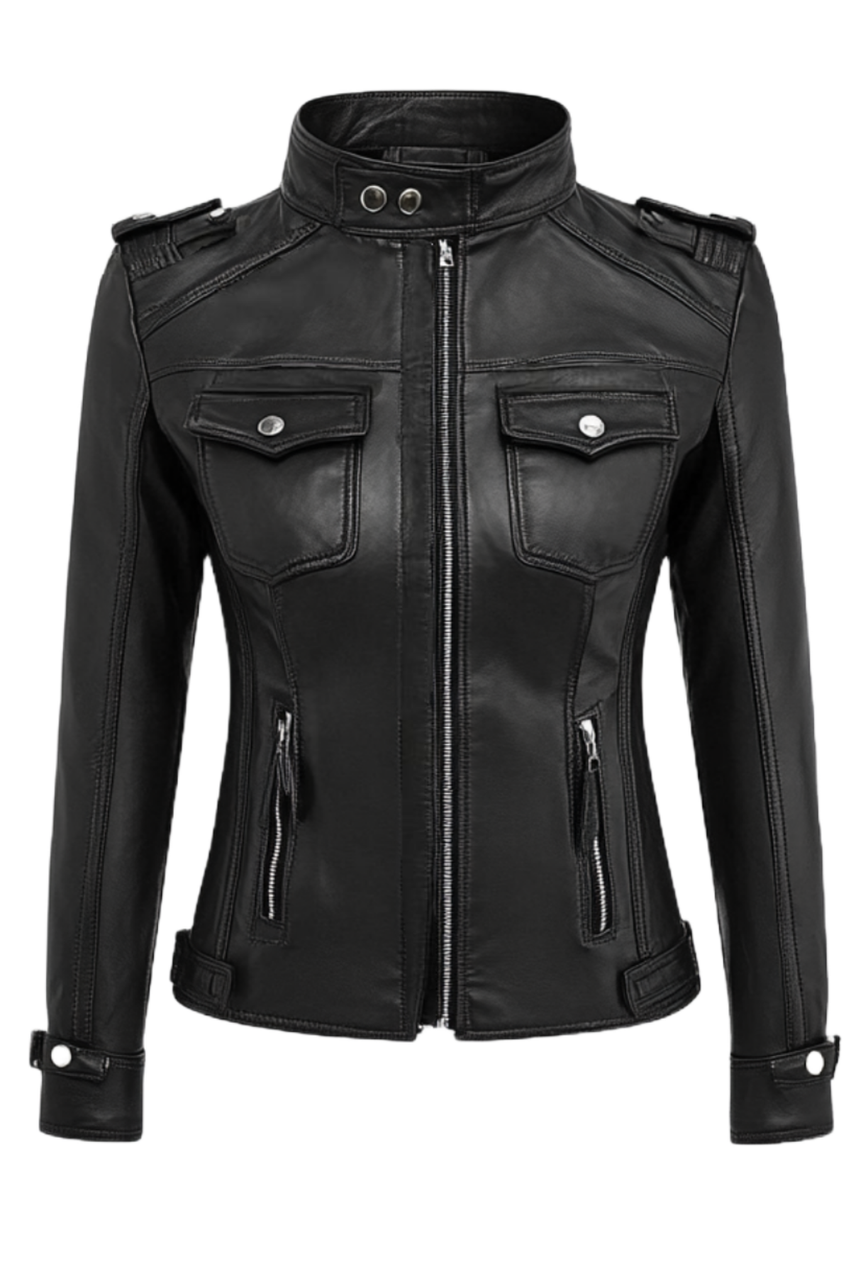 Black leather jacket