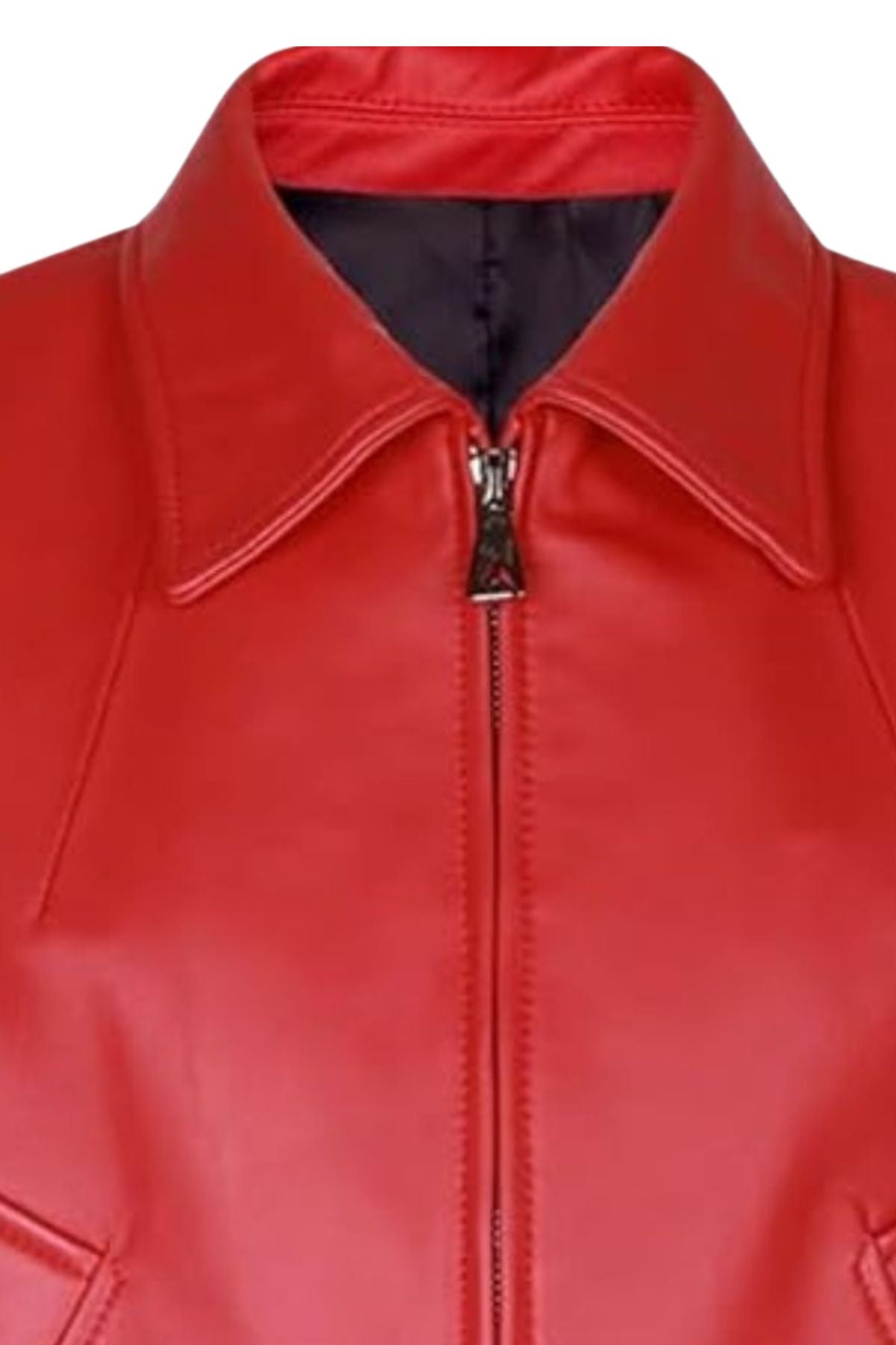 Close-up of a red leather