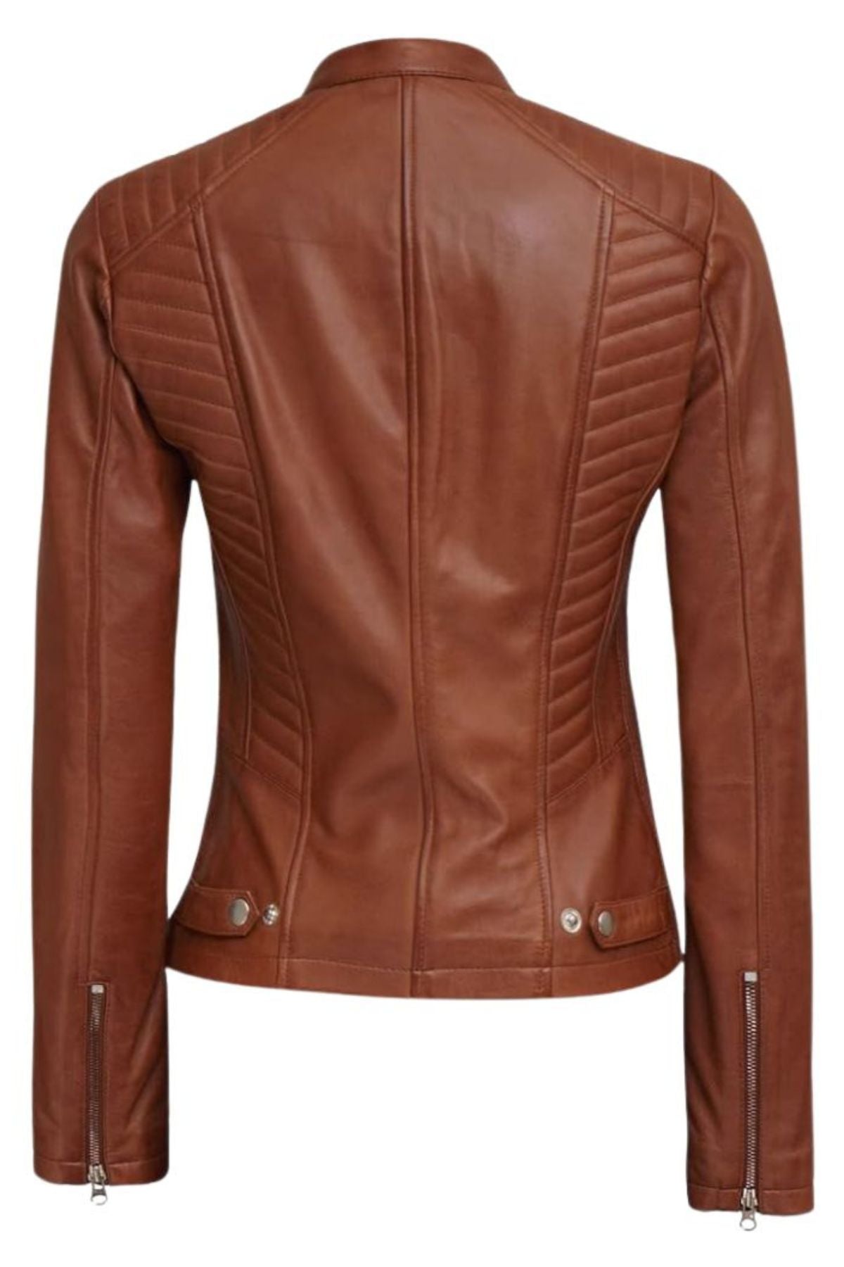 Brown leather jacket