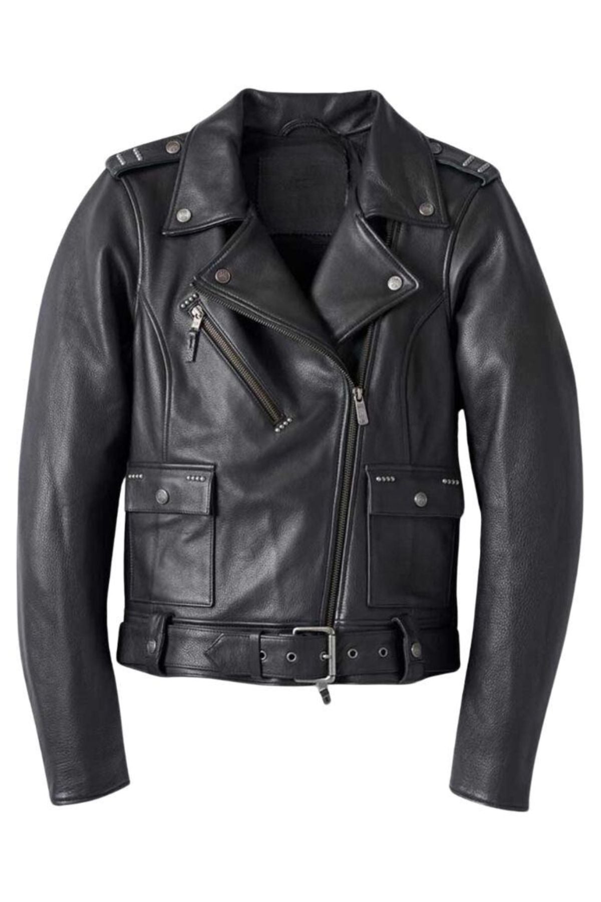 Black leather jacket