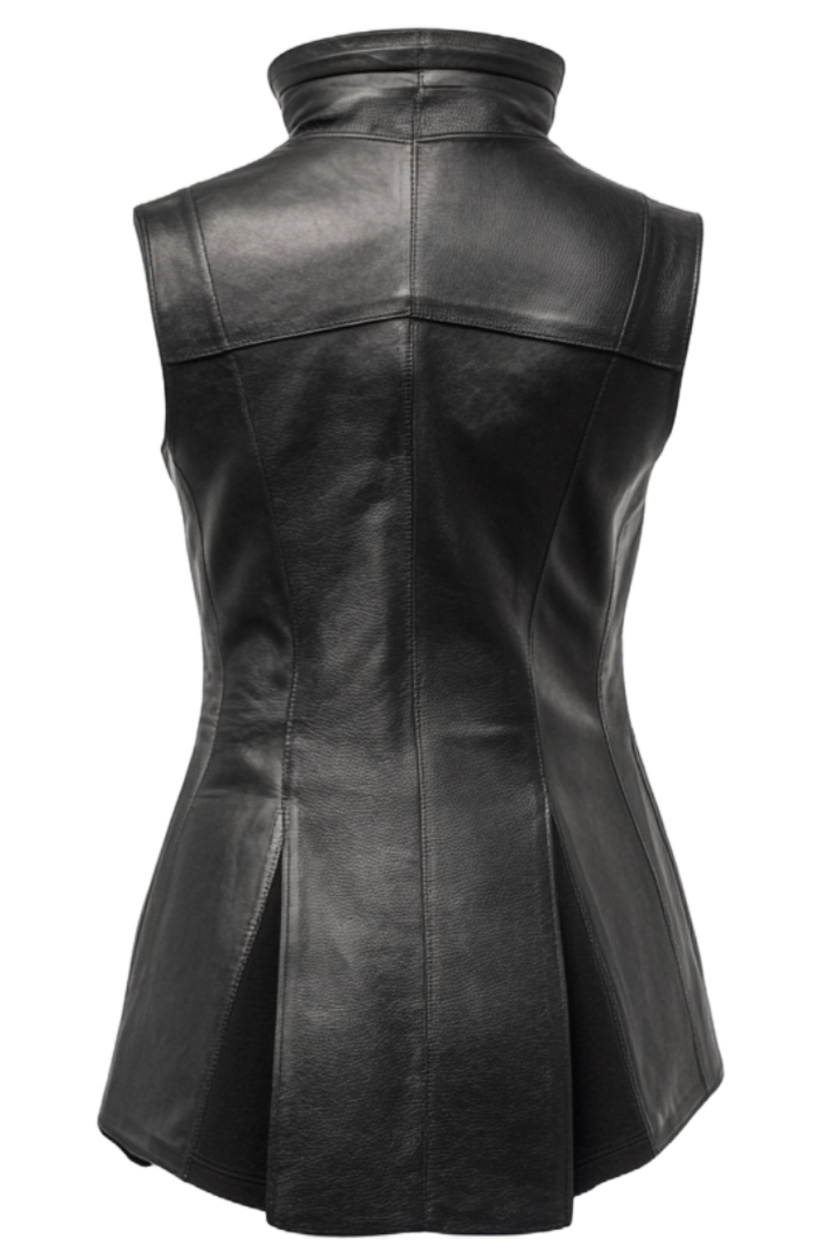 Black leather vest