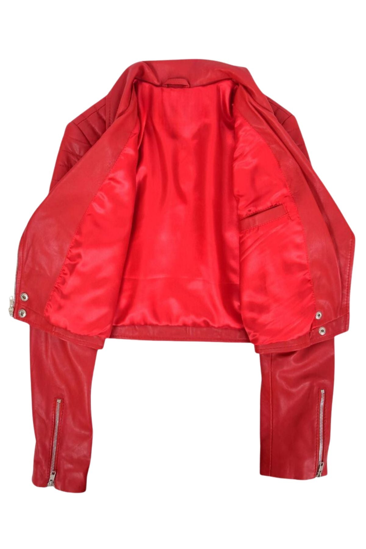 Red leather jacket