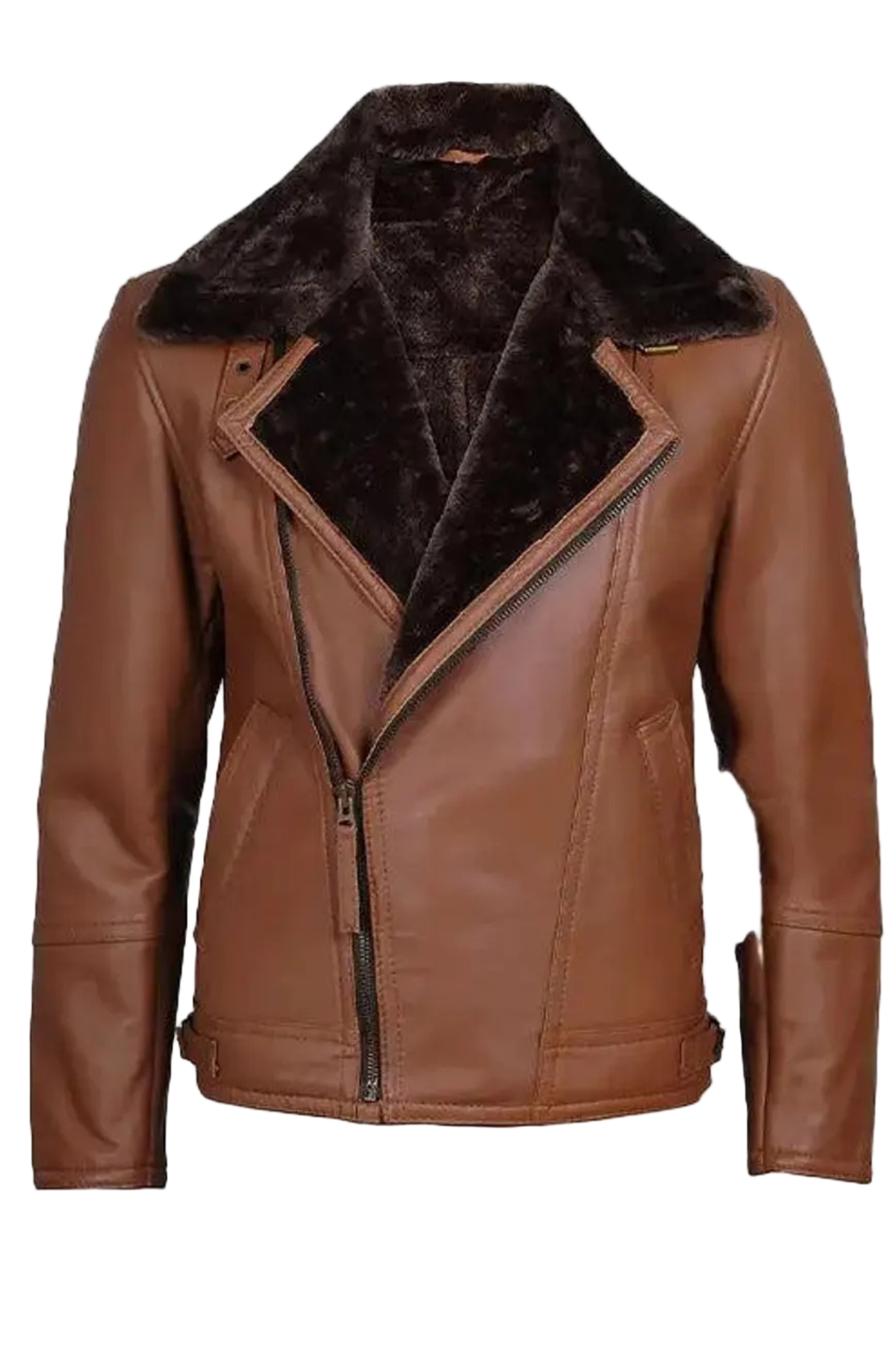 brown jacket with fur