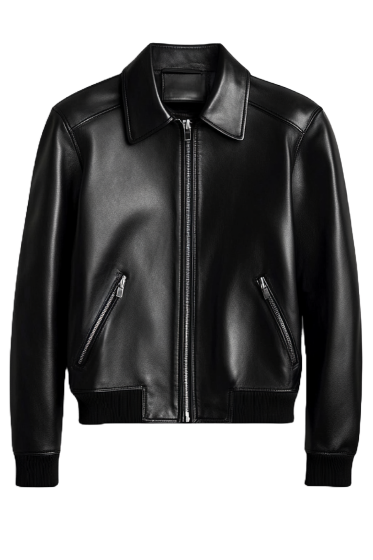 Black leather jacket
