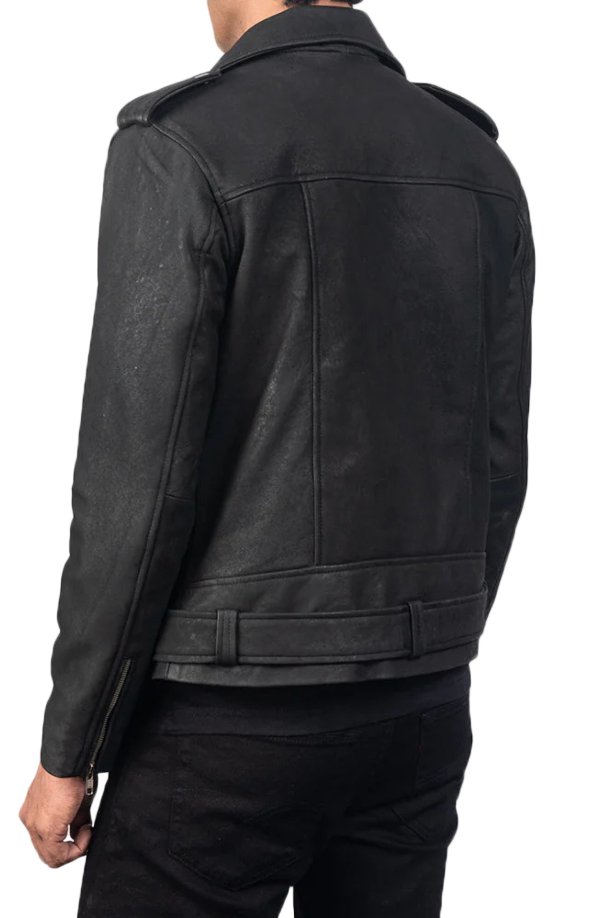 Black leather jacket
