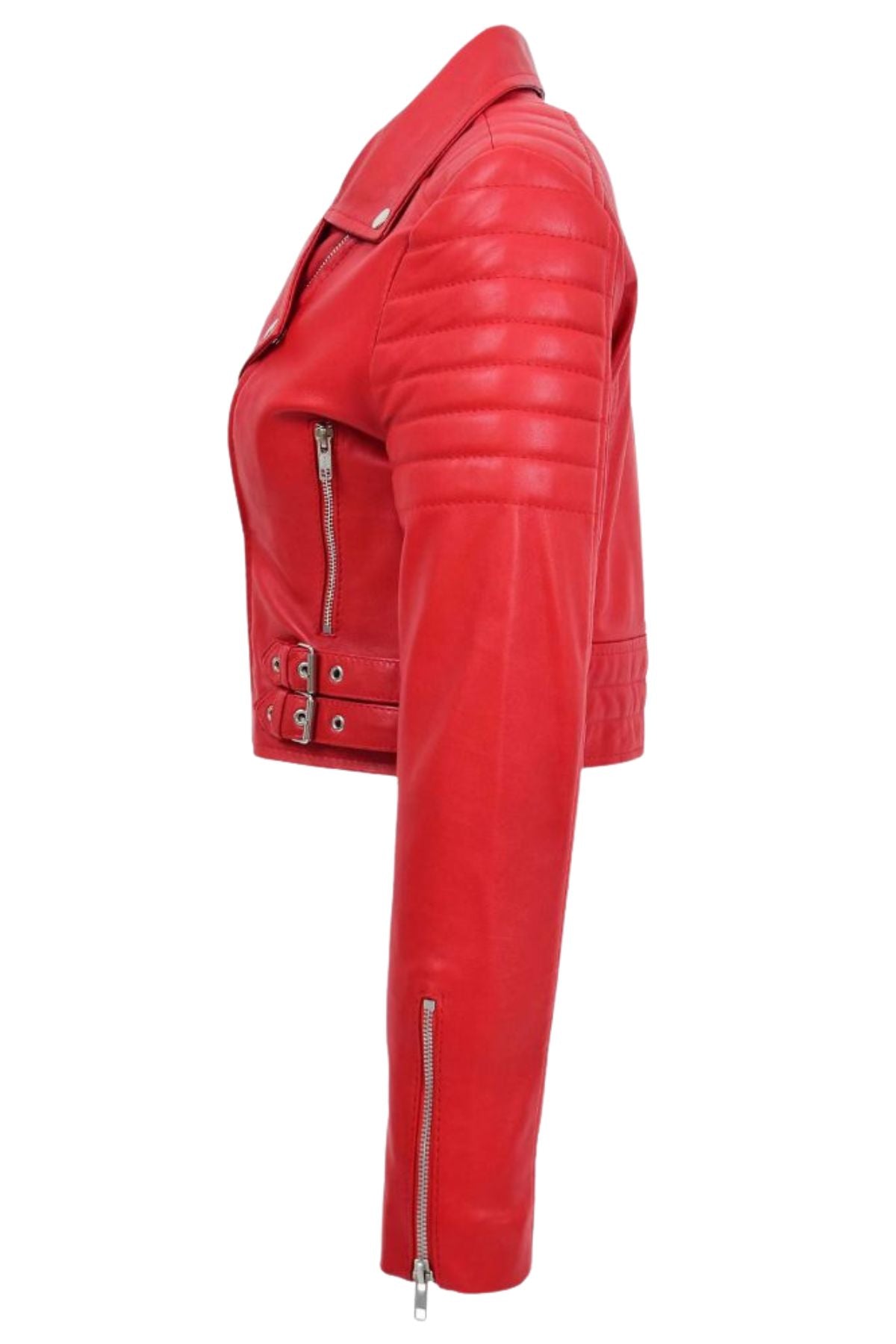 Red leather jacket