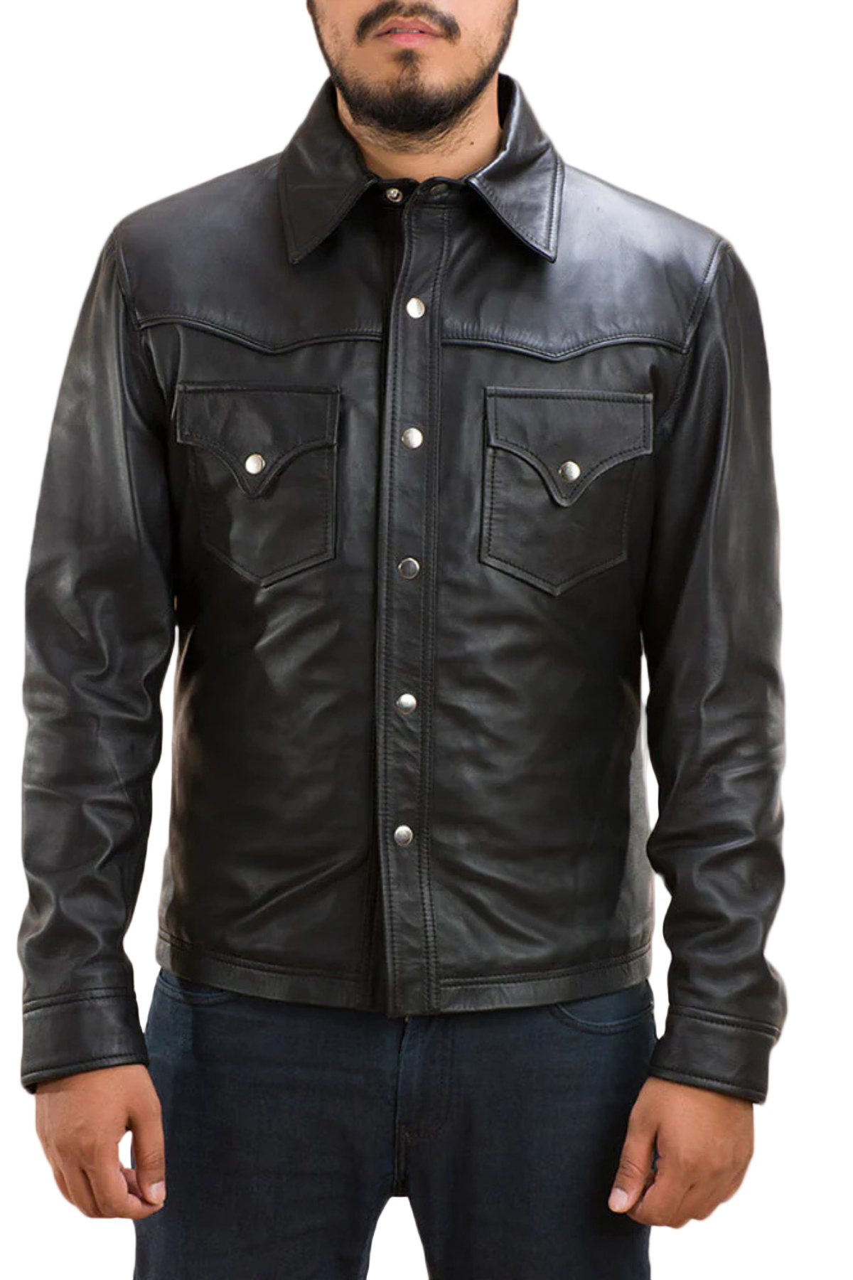 Black leather jacket