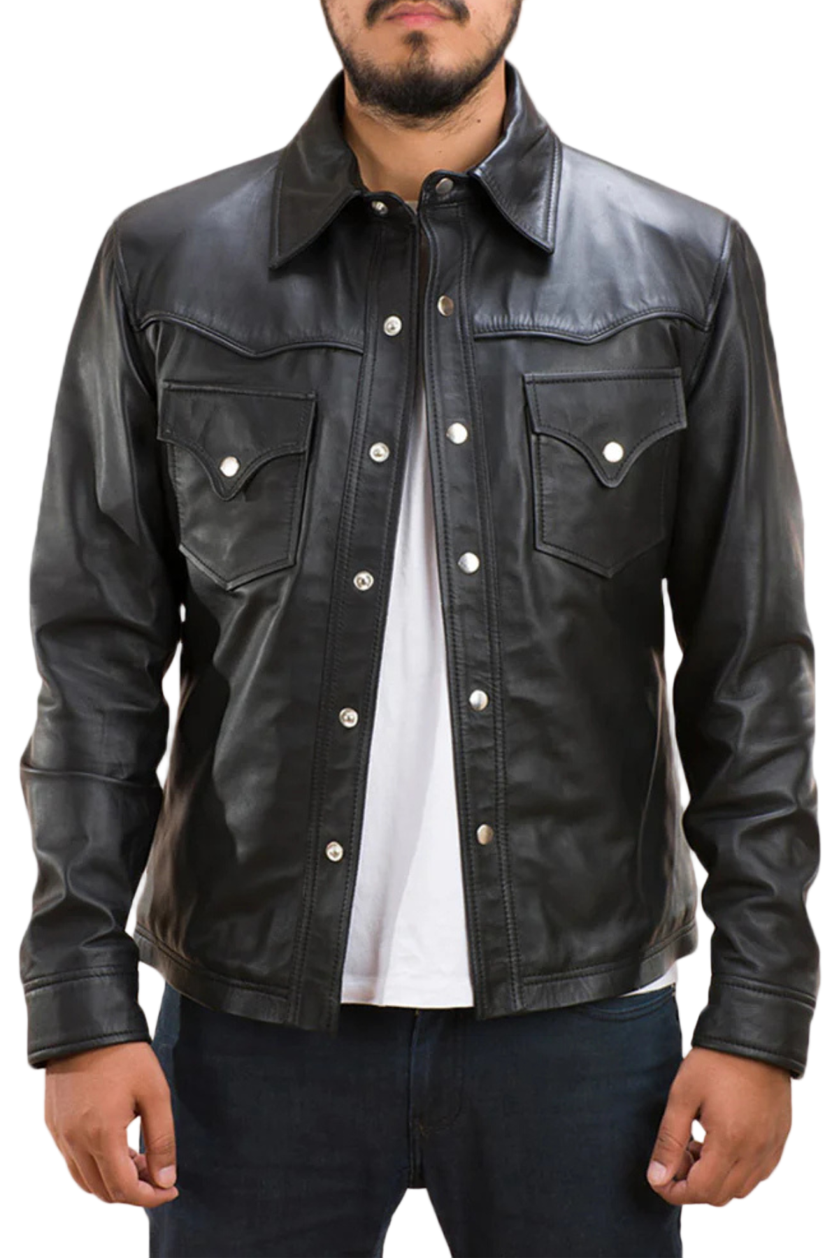 Men's Classic Black Leather Jacket