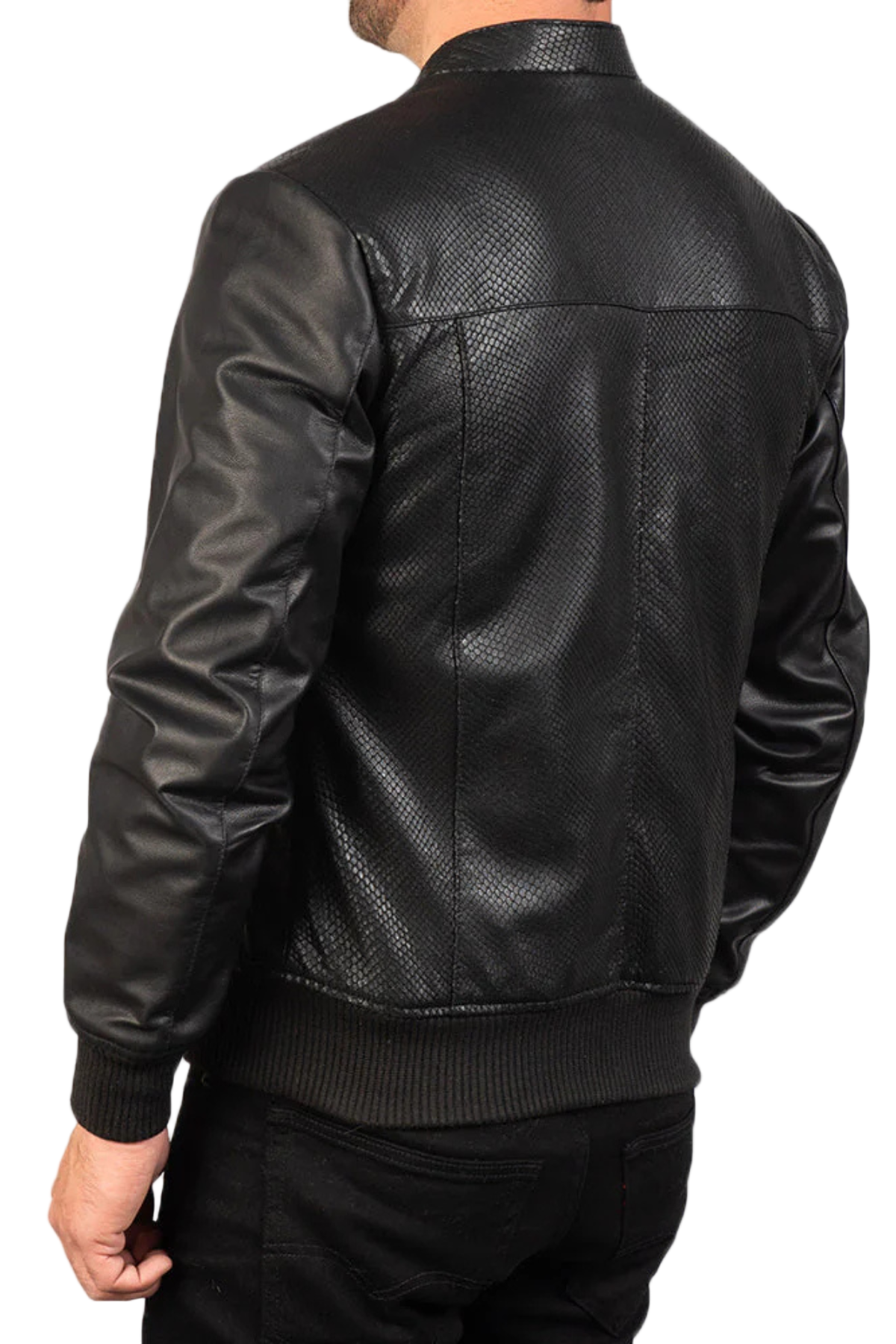 Black leather jacket