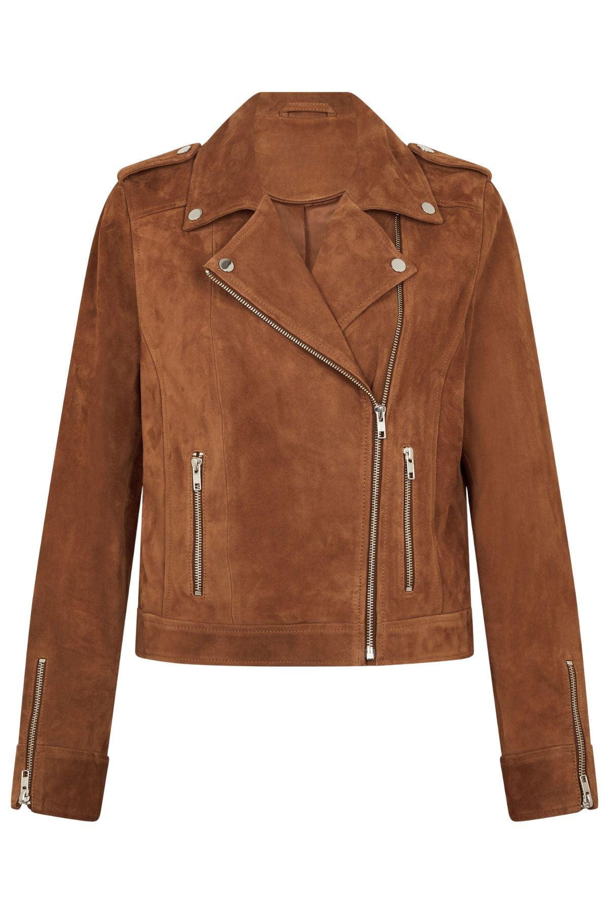 Women's brown Suede Biker Jacket - The Ultimate Wardrobe Essential