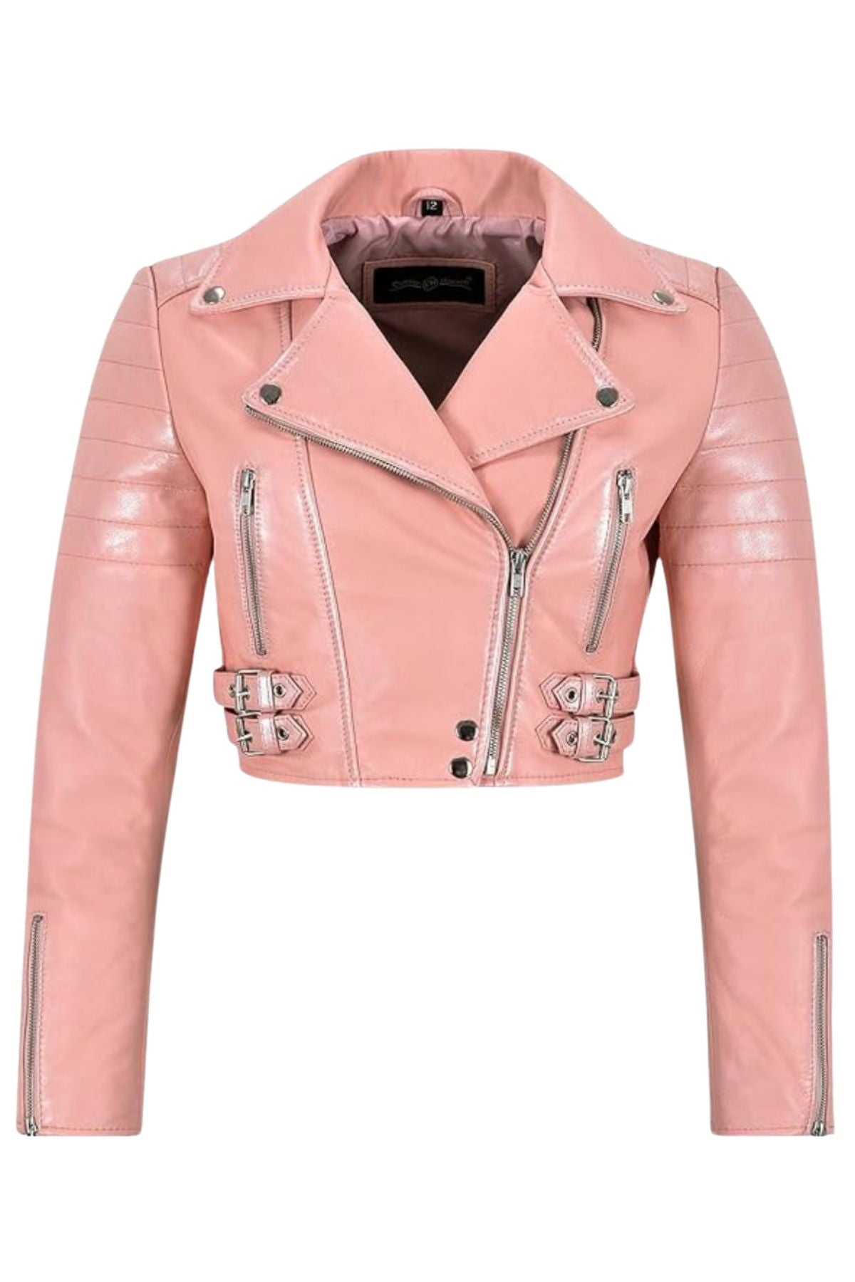Pink leather jacket