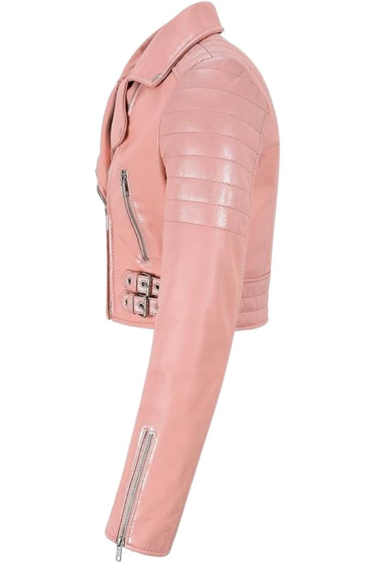 Pink leather jacket