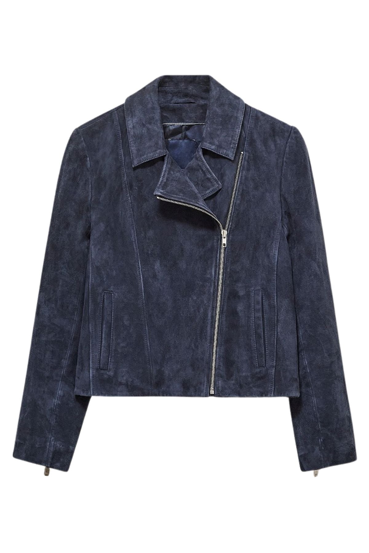 Navy blue suede jacket