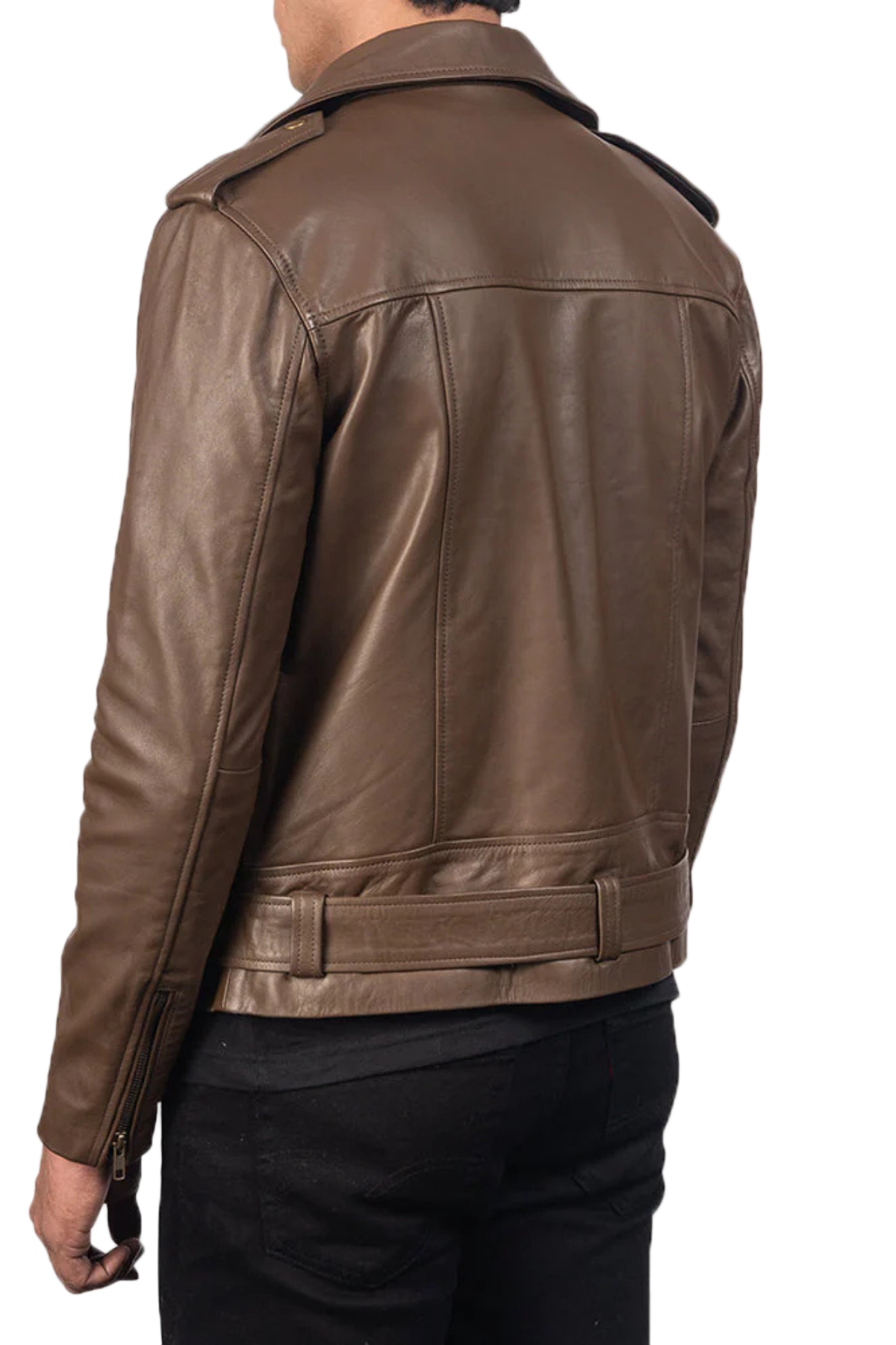 Brown leather jacket