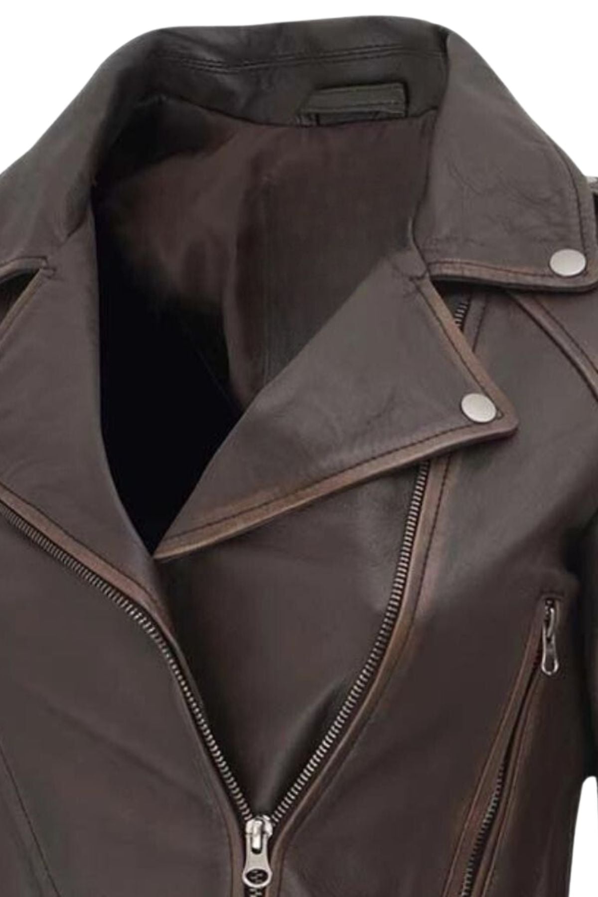 Brown leather jacket