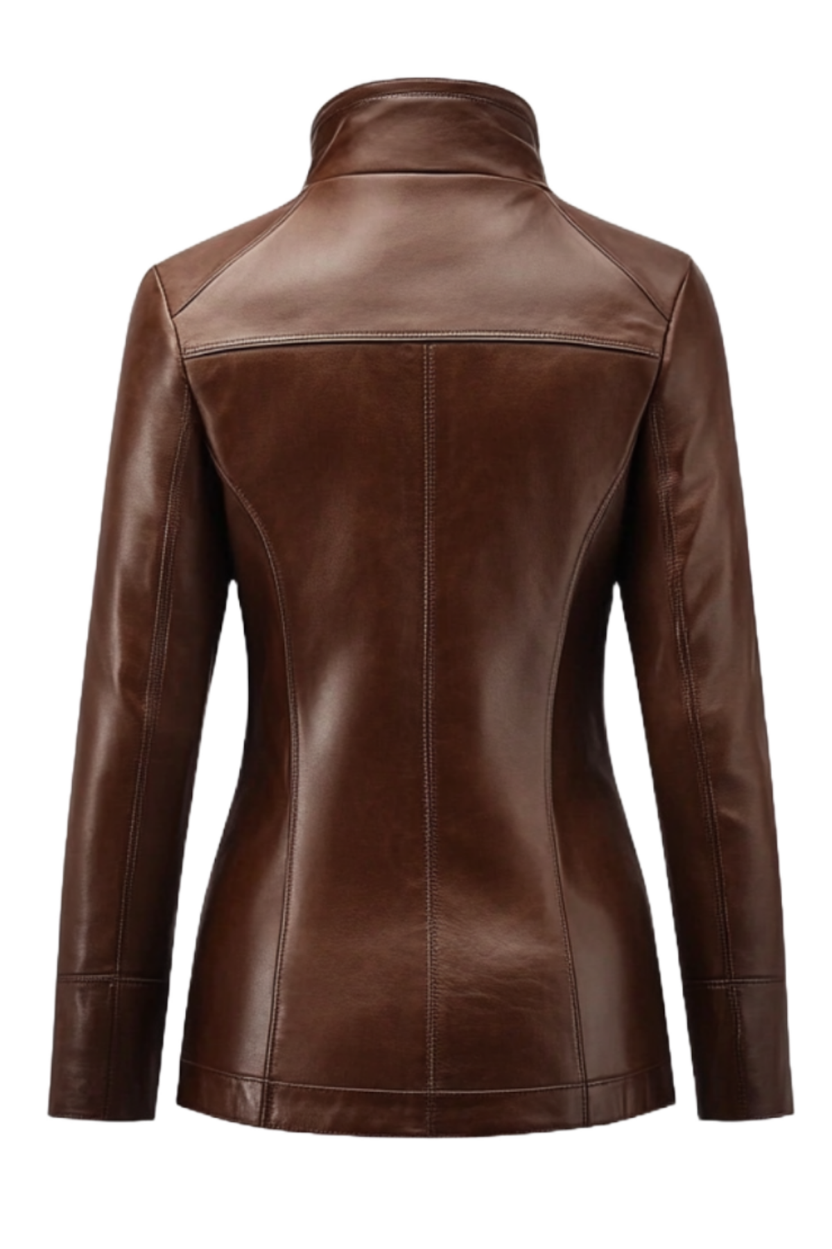 Brown leather jacket 