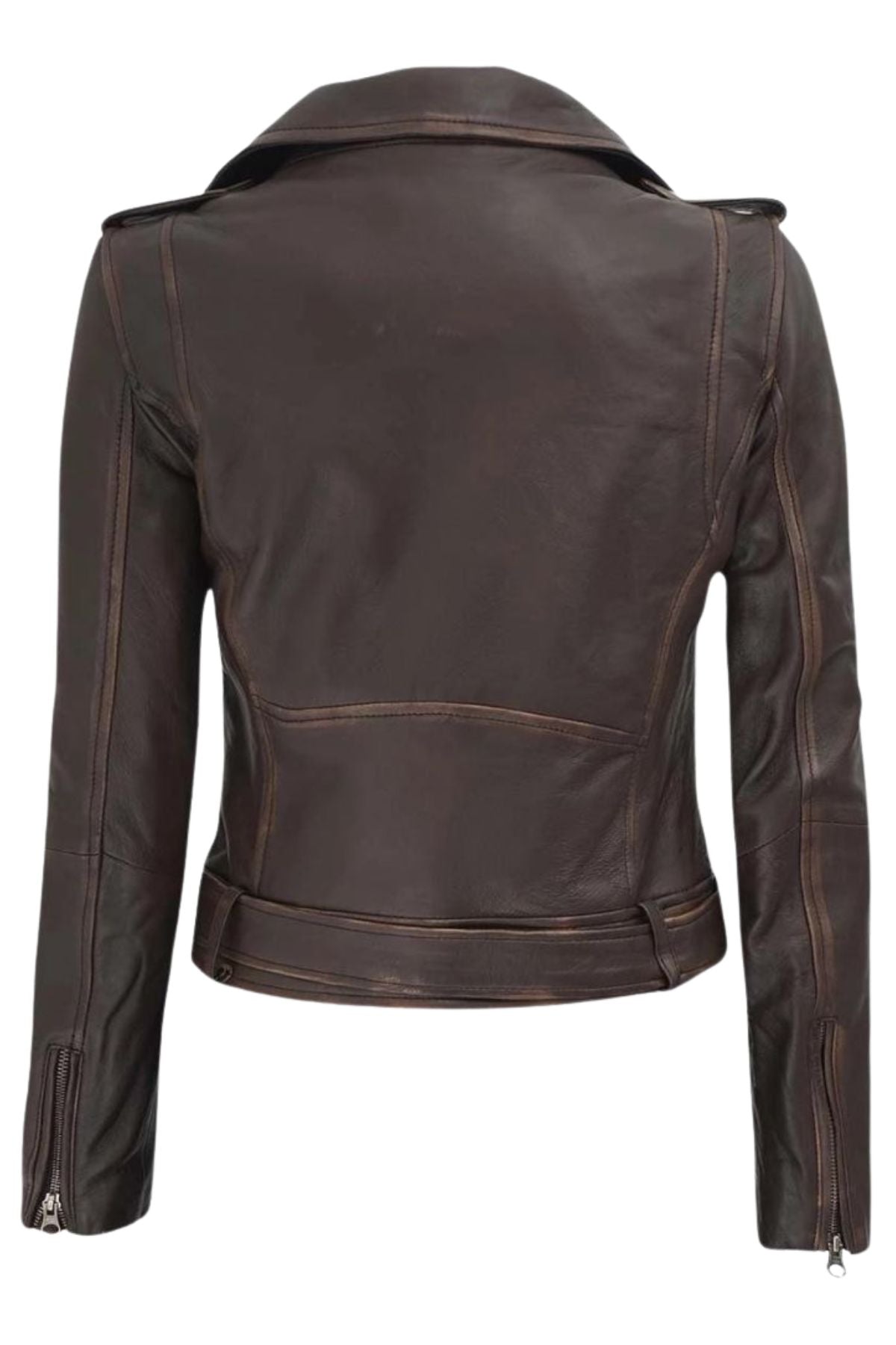 Brown leather jacket 