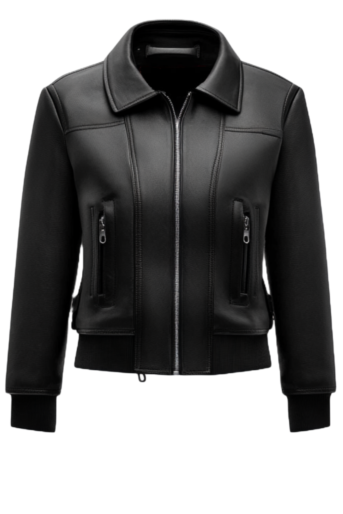 Black leather jacket 