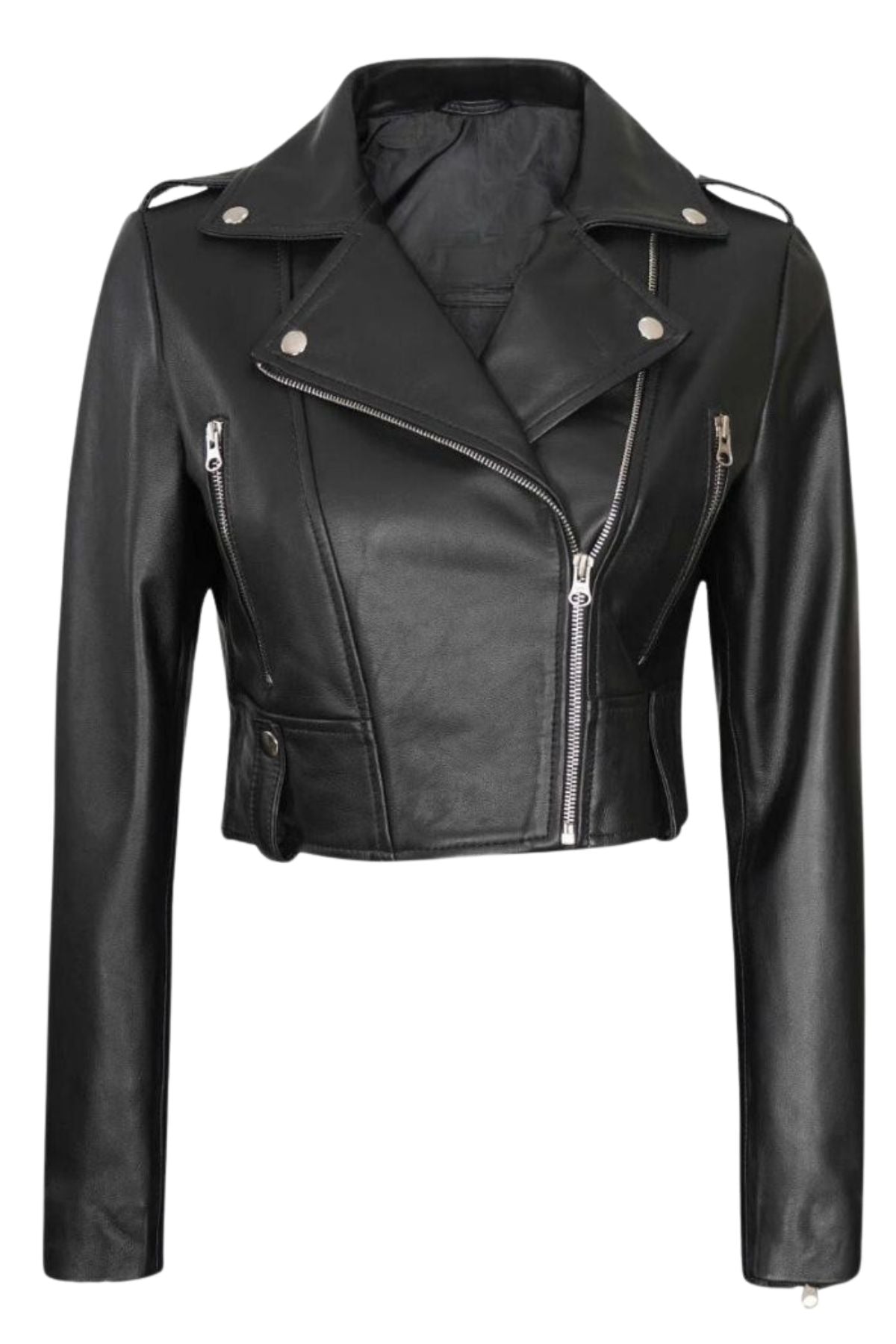 Black leather jacket 