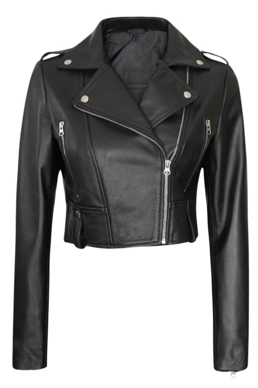 Black leather jacket 