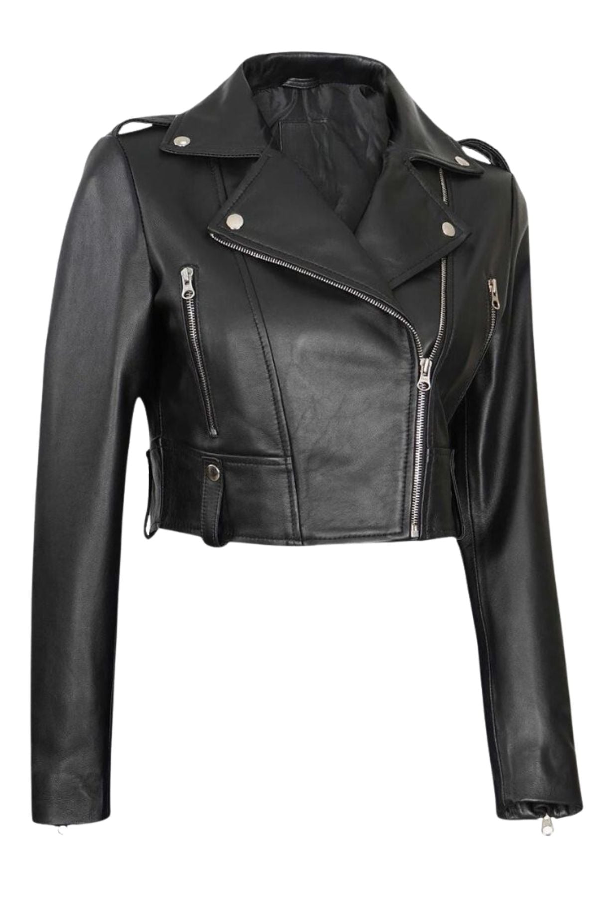 Black leather jacket