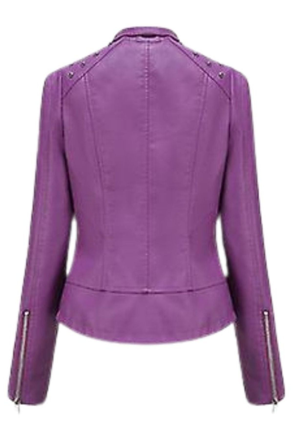 Purple leather jacket 