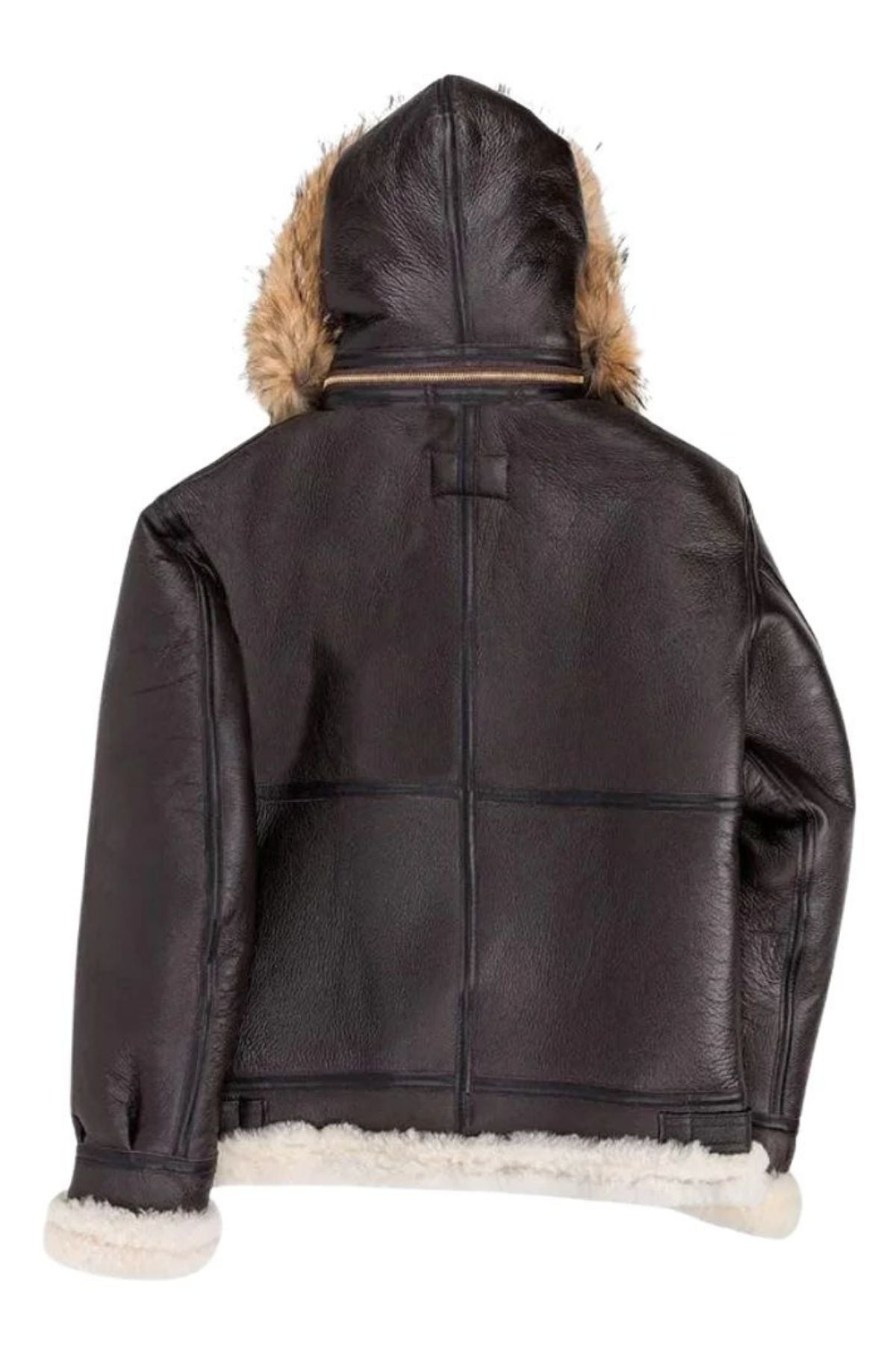brown fur hood jacket