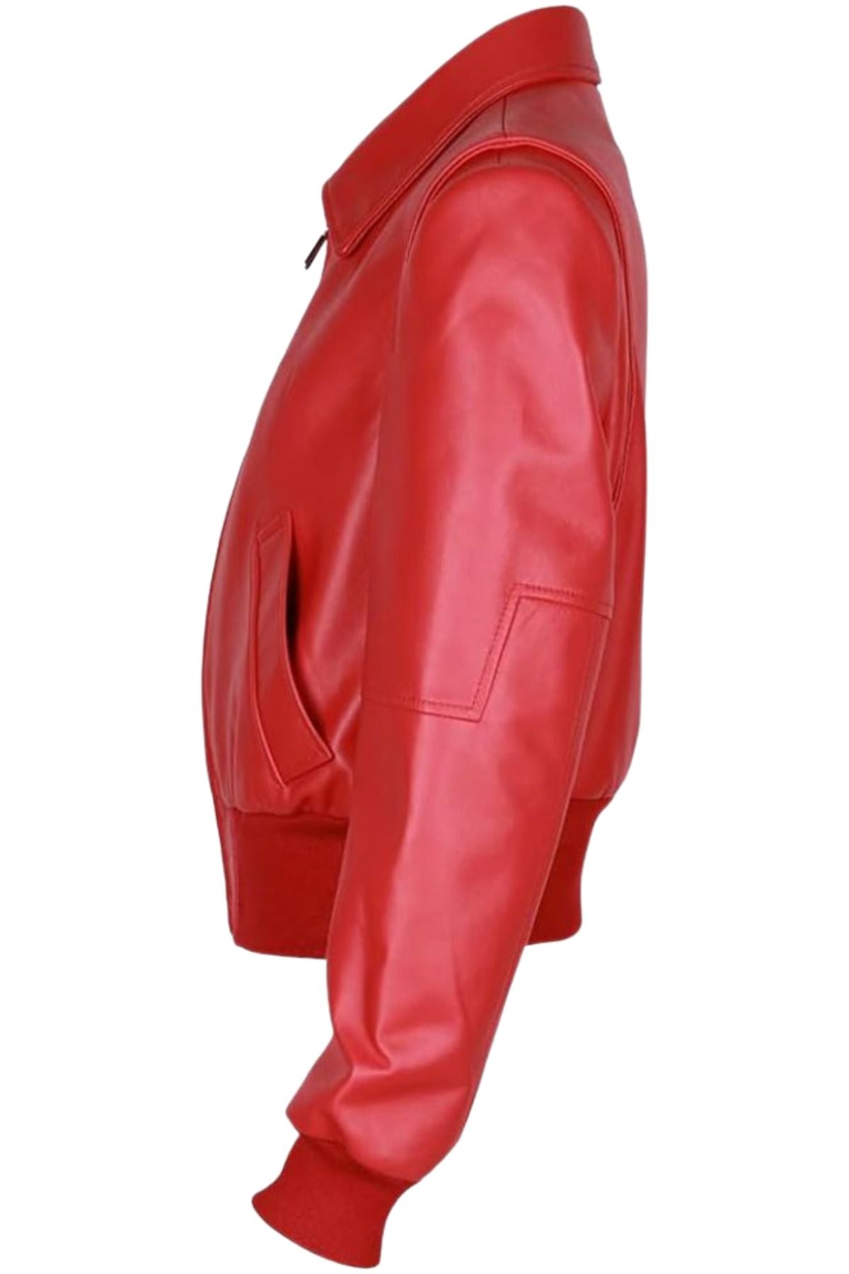 Red leather jacket 
