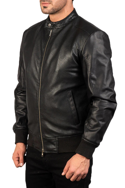 Black leather jacket