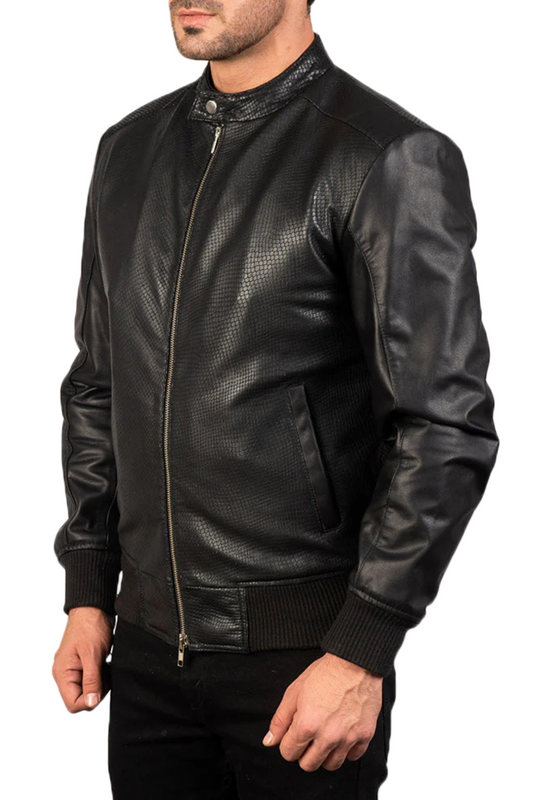 Black leather jacket