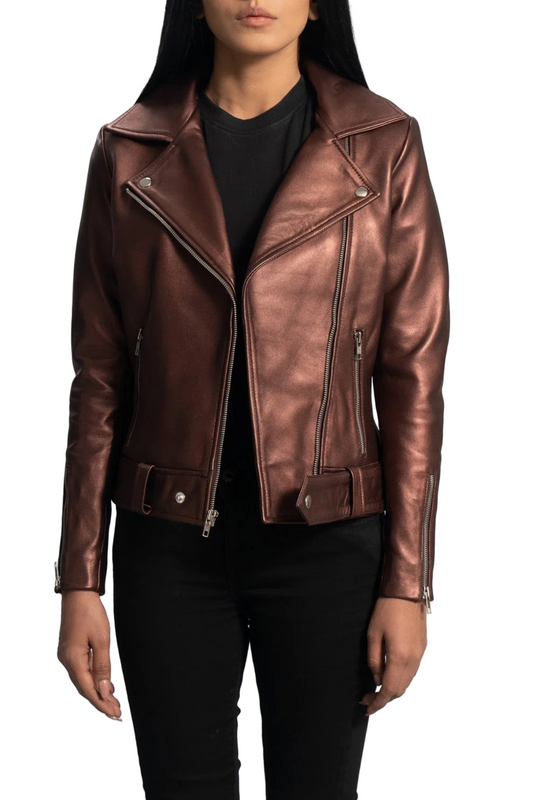 maroon leather jacket 