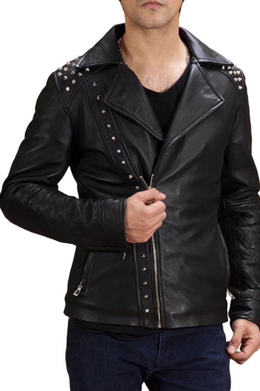 Black leather jacket 