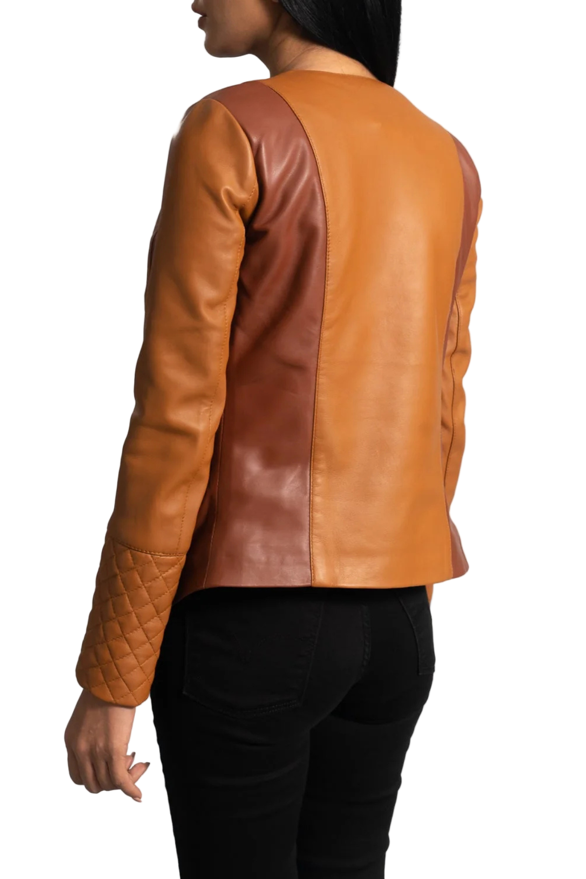 Brown leather jacket 