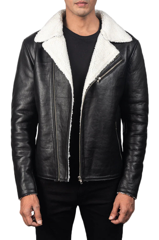  black leather jacket
