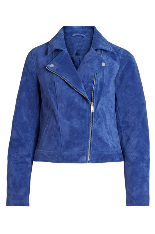 Blue suede jacket 