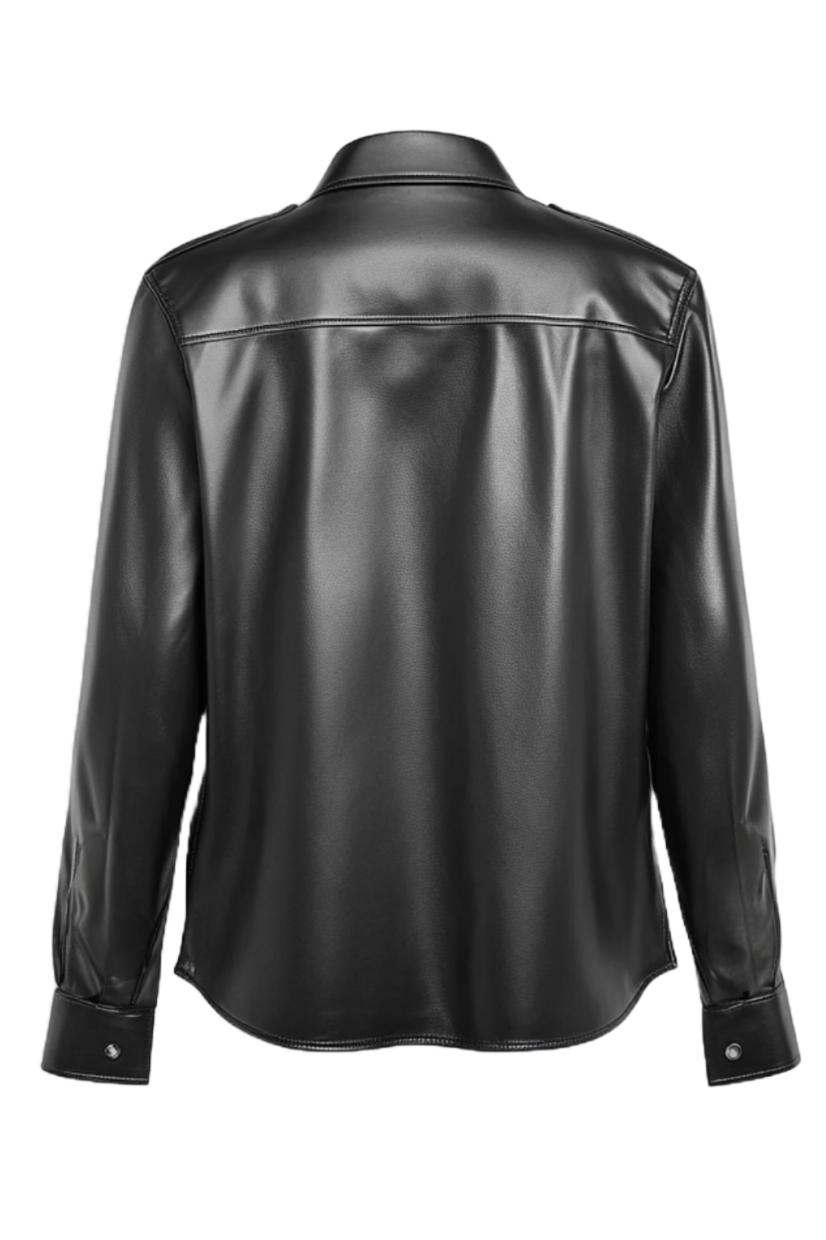 Black leather shirt 