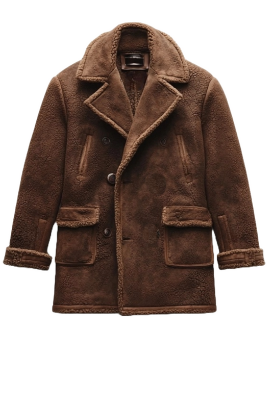 Brown sheepskin coat 