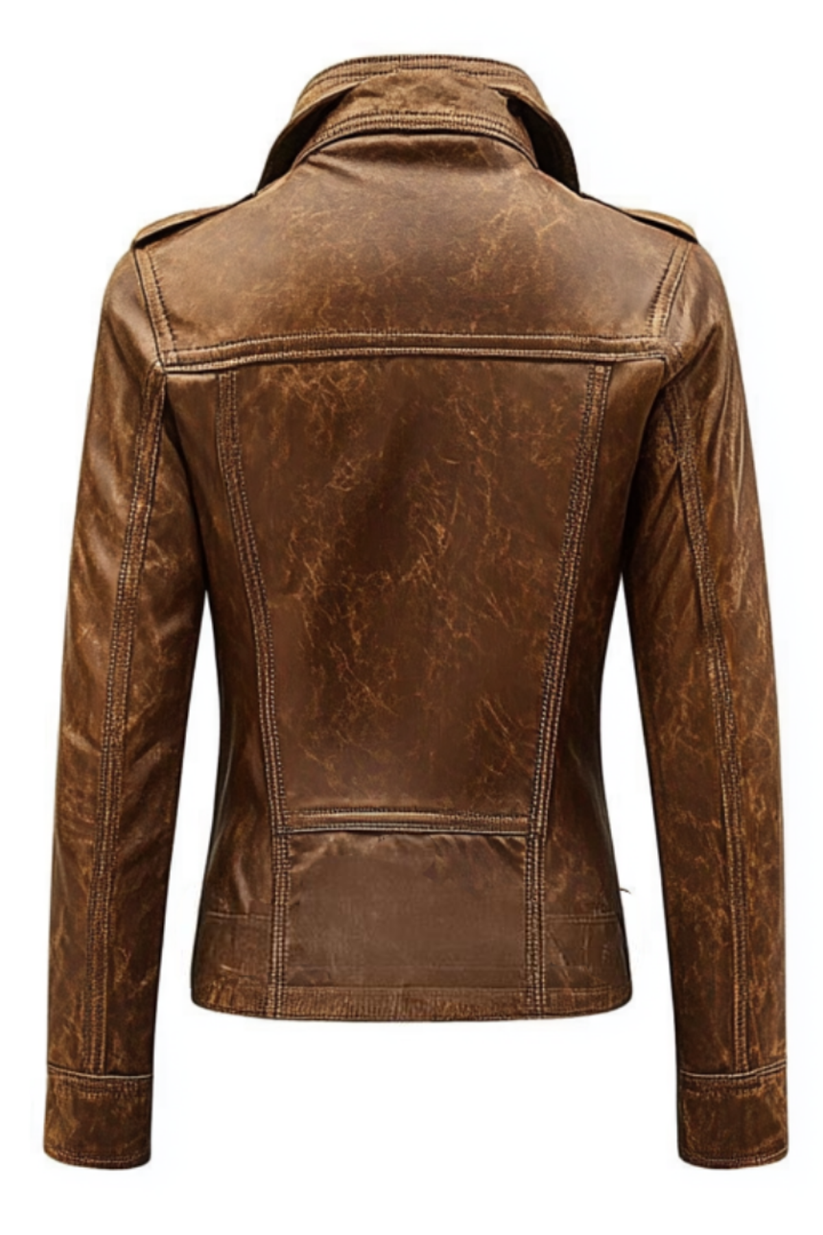Brown leather jacket 