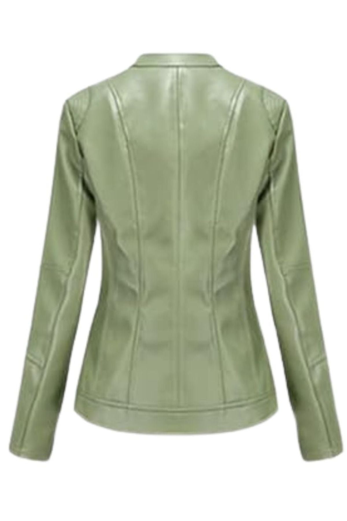 Green leather jacket 