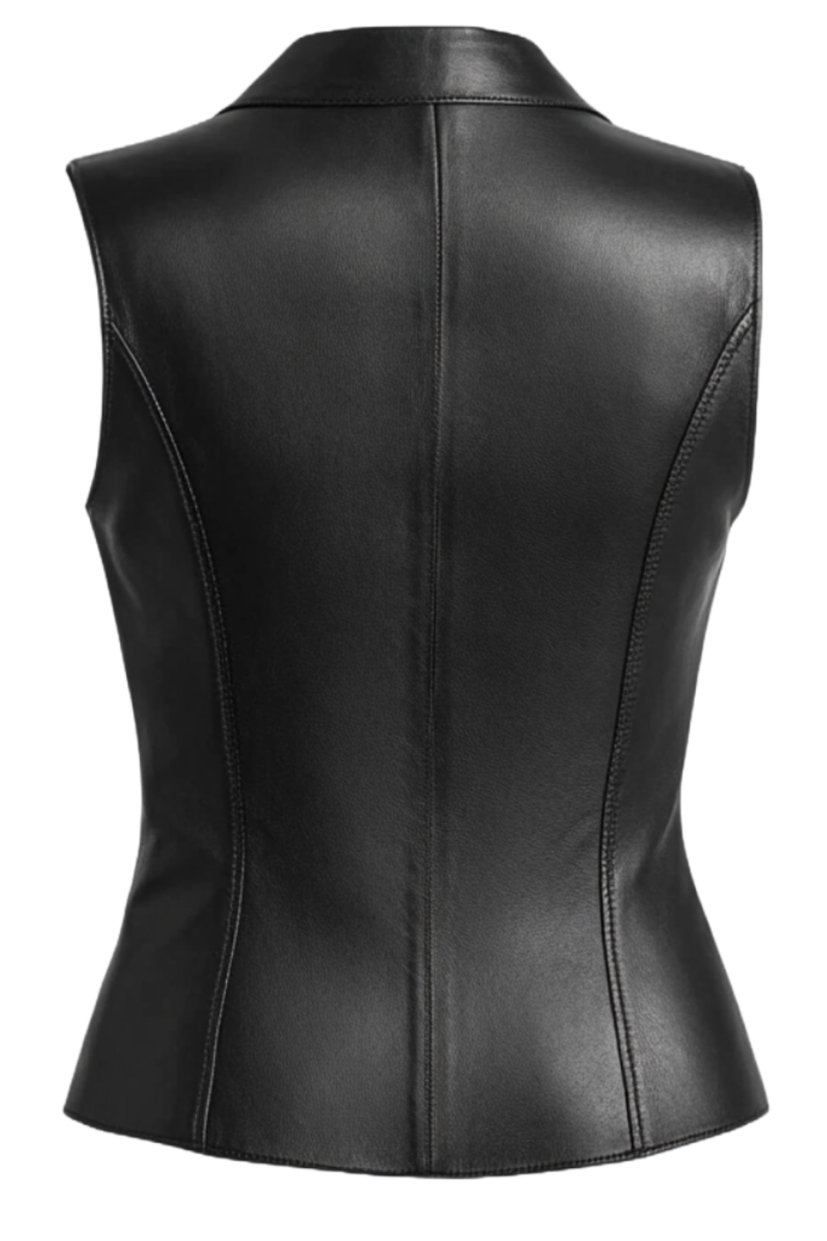 Black leather vest 