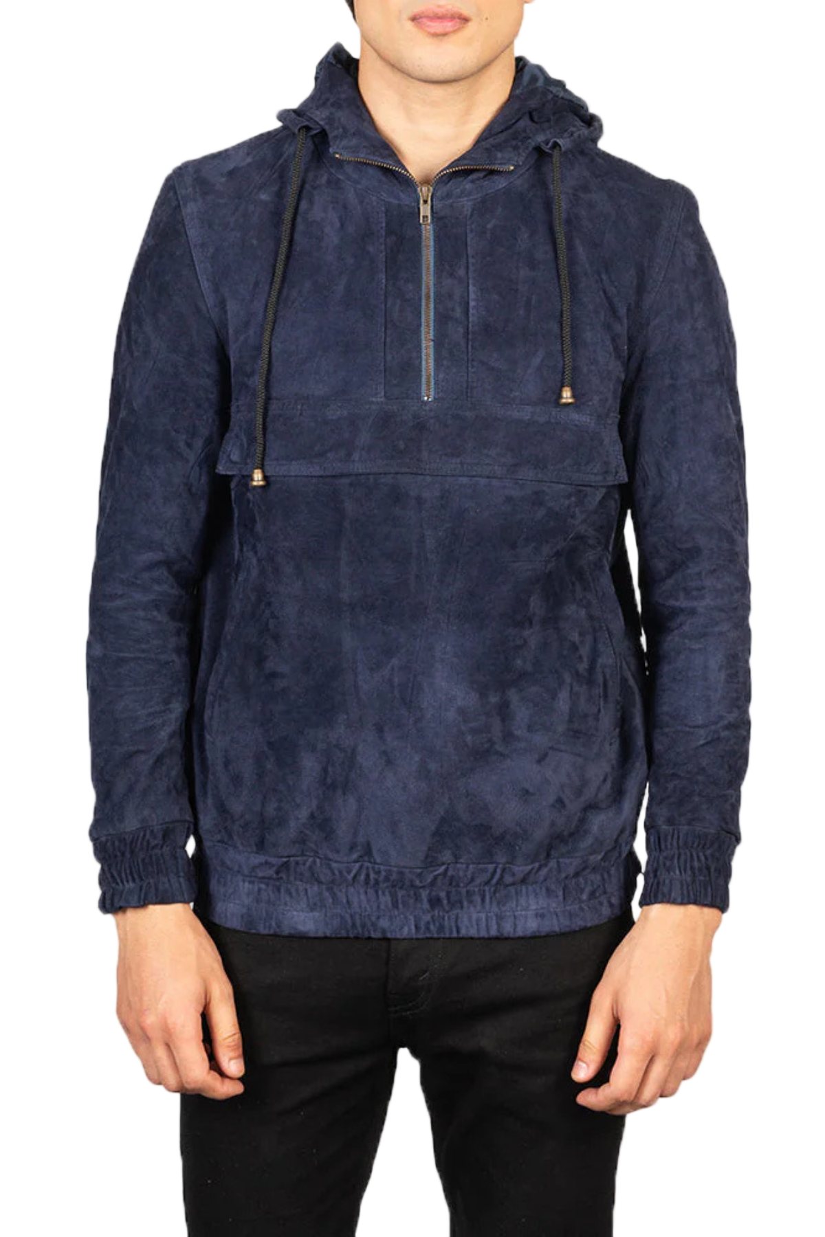 Navy blue hooded jacket 