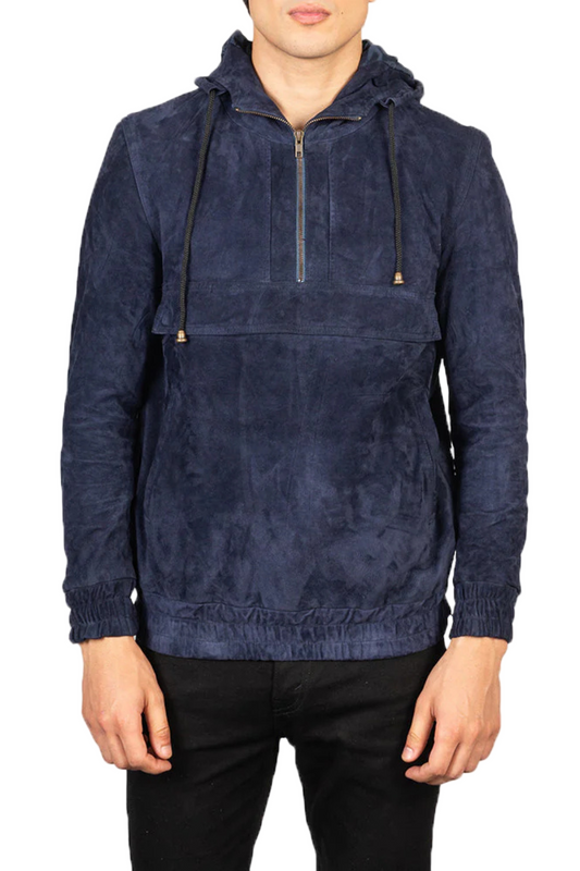 Navy blue hooded jacket 