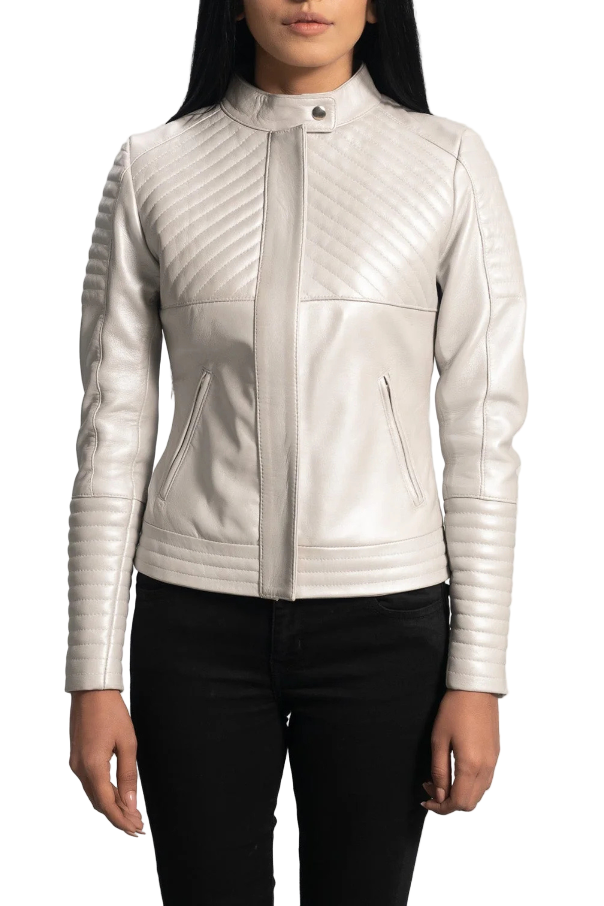 White leather jacket 