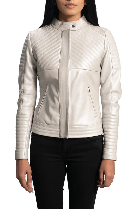 White leather jacket 