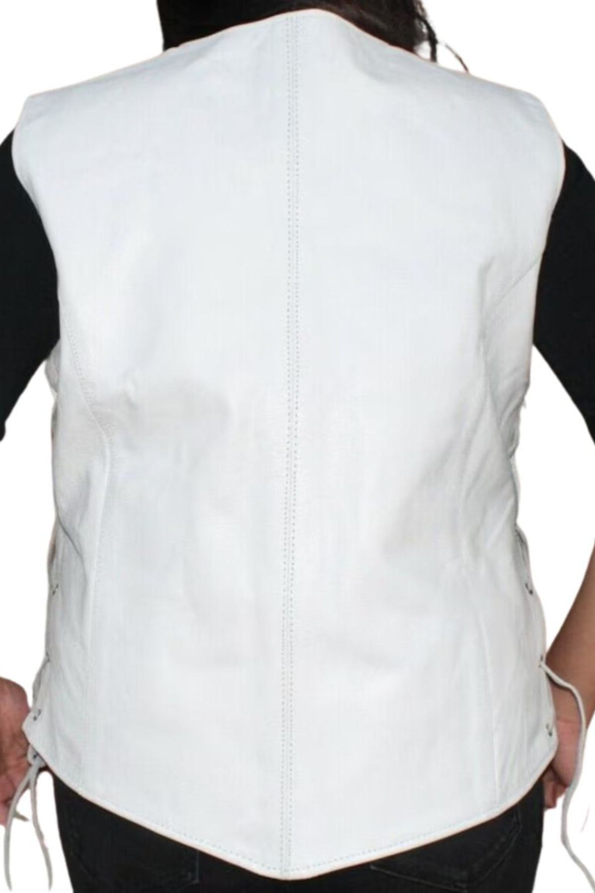 White leather vest 