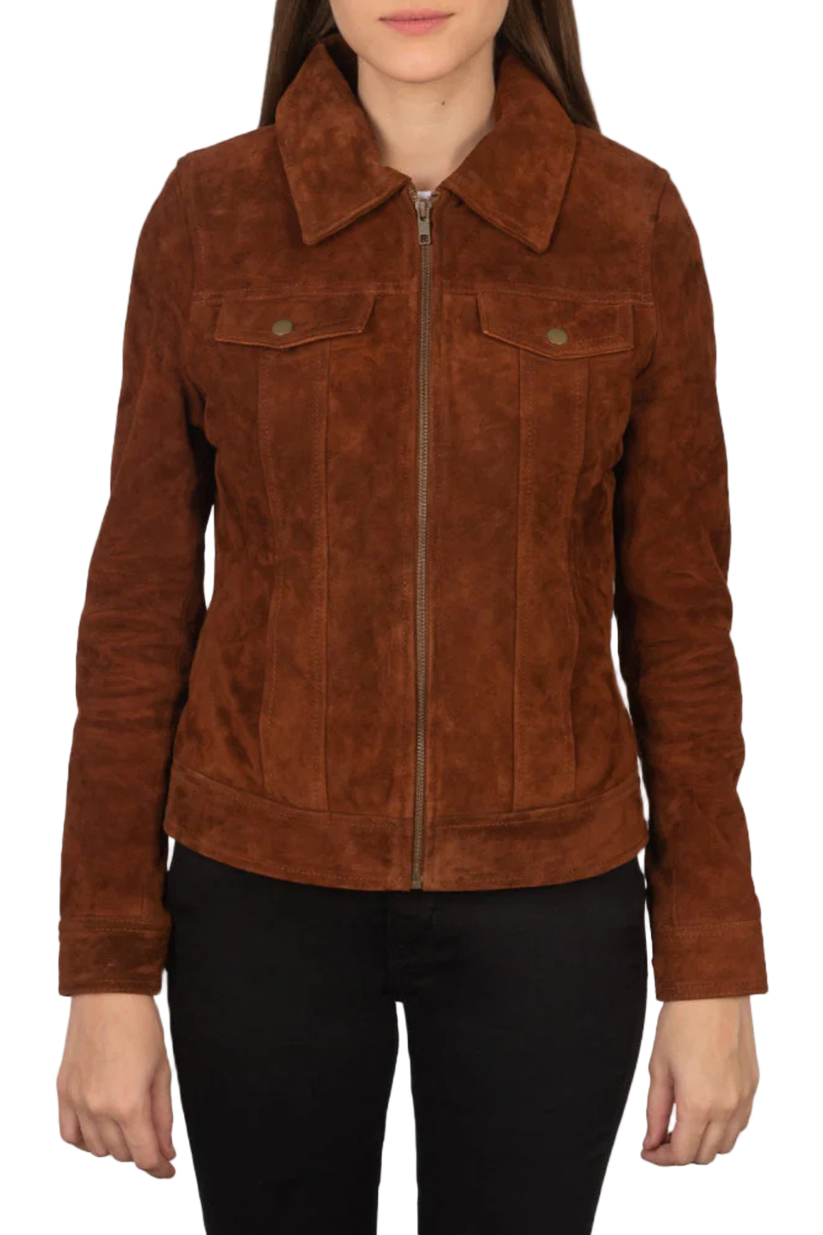 Brown suede jacket 