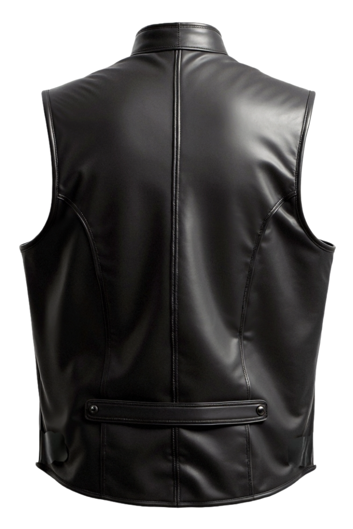 Black leather vest 