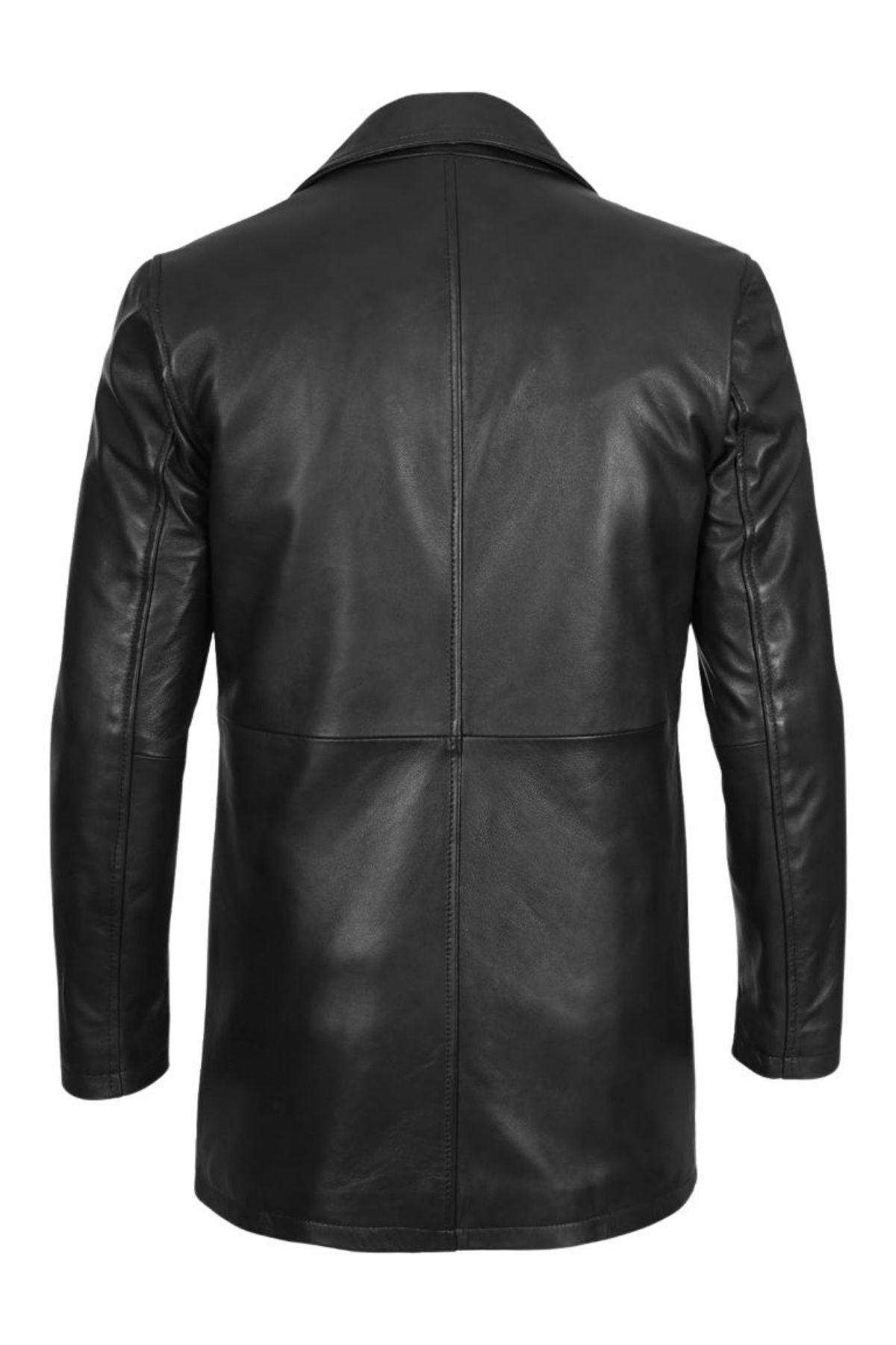 Black leather coat 