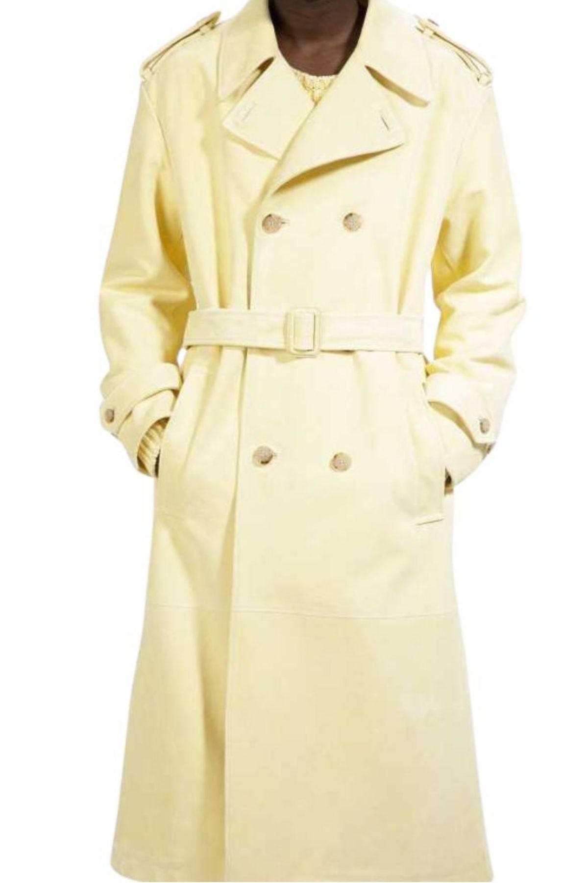 Light yellow trench coat 