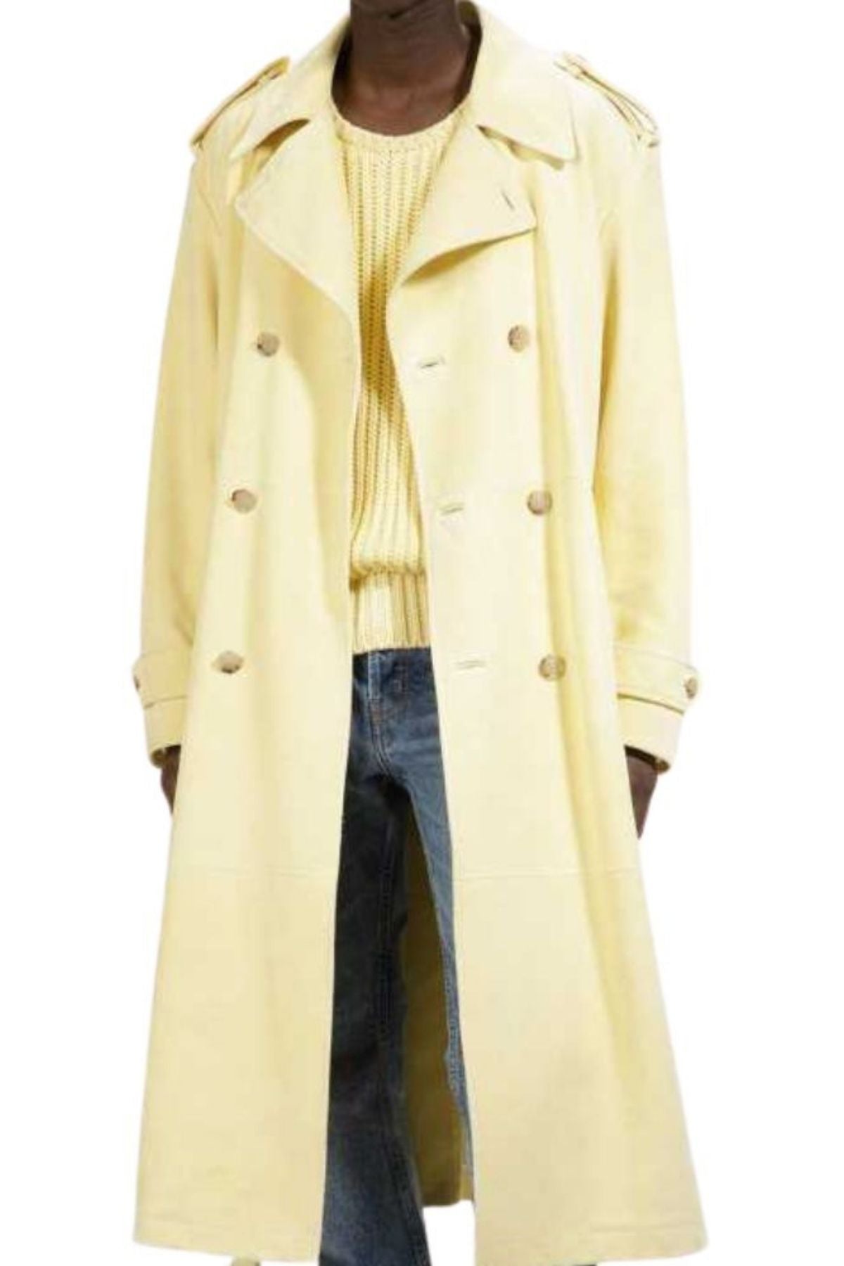 Light yellow trench coat 